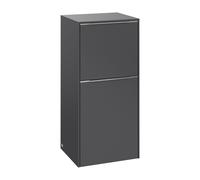 Villeroy & Boch Subway 3.0 - Side cabinet with 1 door & 1 drawer & hinges right 400x860x362mm graphite/graphite