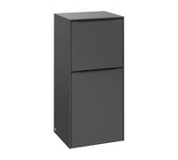 Villeroy & Boch Subway 3.0 - Side cabinet with 1 door & 1 drawer & hinges right 400x860x362mm graphite/graphite
