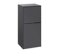 Villeroy & Boch Subway 3.0 - Side cabinet with 1 door & 1 drawer & hinges right 400x860x362mm graphite/graphite