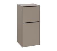 Villeroy & Boch Subway 3.0 - Side cabinet with 1 door & 1 drawer & hinges right 400x860x362mm taupe/taupe