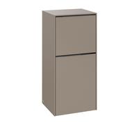 Villeroy & Boch Subway 3.0 - Side cabinet with 1 door & 1 drawer & hinges right 400x860x362mm taupe/taupe