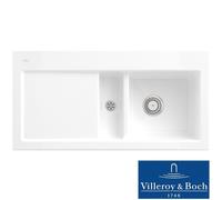 Villeroy & Boch Subway 60 Flat 1.5 Bowl Ceramic Kitchen Sink - No Waste