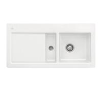 Villeroy & Boch Subway 60 White Ceramic 1.5-Bowl Inset Kitchen Sink Lhd - No Waste