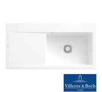 Villeroy & Boch Subway Style 60 Flat 1.0 Bowl Ceramic Kitchen Sink LHD-No Waste