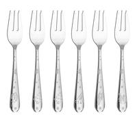 Villeroy & Boch - Toy's Delight Cake Fork Set 6 Pieces Silver, Dishwasher-Safe, Christmas, Cutlery Set for 6 People, Dessert Forks, Small Forks, Stainless Steel
