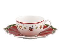 Villeroy & Boch - Toy's Delight Coffee Cup With Saucer, White / Red - White