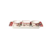 Villeroy & Boch - Toy's Delight Dip Set 4 Pieces, Dipping Bowls Set with Tray, Premium Porcelain