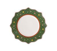 Villeroy & Boch - Toy's Delight Dinner Plate Green and White, Microwave Safe, Christmas, Table, Plate, Dinner Plate, Premium Porcelain