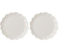 Villeroy & Boch - Toy's Delight Royal Classic Breakfast/Dessert Plate White, Dishwasher Safe, Microwave Safe, Christmas, Table, Plate, Premium Porcelain (Pack of 2)