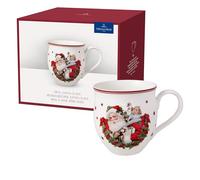 Villeroy & Boch - Toy's Delight Mug with Santa Claus Pattern, 390 ml, Christmas Cup, Mug, Coffee Cup, hot Drink Mug, Winter Toys Christmas Cup, Winter Cup, Christmas Coffee Mug, Porcelain