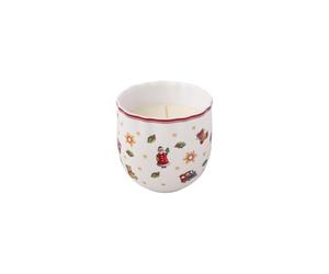 Villeroy & Boch - Toy's Delight Scented Candle Cinnamon Cake 9 cm Multicoloured, Christmas, Christmas Candle in Mug with Scent, Decoration, Premium Porcelain, Wax