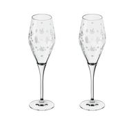 Champagne Flutes Villeroy & Boch Crystal Festive Engraved Toys Delight Set of 2