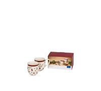 Villeroy & Boch - Toy's Delight Mug Toys 2-Piece Red and White, Dishwasher Safe, Microwave Safe, Christmas Mugs Set of 2, Coffee Mugs, Tea Cup, Chistmas Decorations Indoor Table, Premium Porcelain