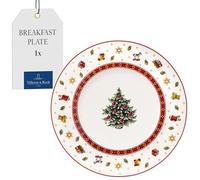 Festive Dessert Plate - Villeroy & Boch 21.5cm Red & White Porcelain