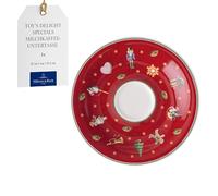 Villeroy & Boch - Toy's Delight Specials Espresso Saucer, Saucer for Espresso Cups, Small Porcelain Plate with Christmas Motif, Plate for Biscuits, 12 cm Ø, Dishwasher-Safe, Microwave-Safe