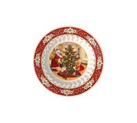 Villeroy & Boch - Toy's Fantasy Bowl Large, Exchanging Gifts 25 x x 4.5 cm, Premium Porcelain, Christmas Edition, 14-8332-3631, Red