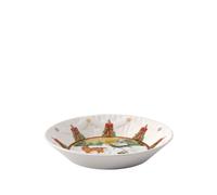 Villeroy & Boch - Toy's Fantasy Small Porcelain Christmas Bowl, Serving Bowl with Snowman and Animals, Deep Christmas Plate, White/Red