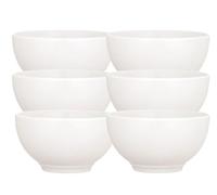 Villeroy & Boch - Twist White Bowl Set, 6 pcs, Classic Dish Set for muesli/Salads/Desserts, Premium Porcelain, White, Dishwasher Safe, 650 ml