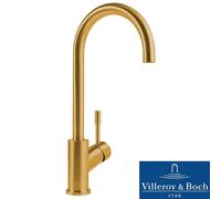 Villeroy & Boch Umbrella Brushed Gold Stainless Steel Kitchen Sink Mixer Tap