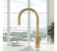 Villeroy and Boch Pull Out Kitchen Tap Umbrella Flex 180x220x50mm Gold matt