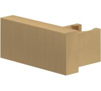 Villeroy & Boch Universal Showers Hand Shower Holder, Shower Head Holder for Wall Installation, Spray Holder Made from Robust Brass, Compatible with a Wide Range of Hand Showers, Square, Brushed Gold
