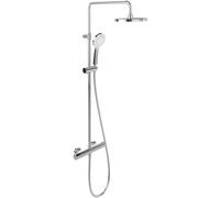Villeroy & Boch Universal Showers Shower System, Shower Set with Adjustable Hand Shower, Rainfall Shower and Thermostat, 3 Jet Types Hand Shower, Round Shower, Chrome