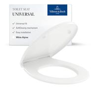 Villeroy & Boch Universal Toilet seat and Cover, Oval Form - White Glossy