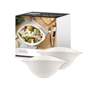 Villeroy & Boch - Vapiano salad dish set, 2 pcs. Tableware set, premium porcelain, dishwasher-safe, microwave-safe, white