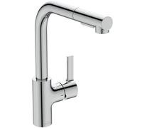 Villeroy & Boch Variaro Kitchen tap with Pull-Out Spray, high-Pressure Kitchen tap, 295 mm spout Height, 360° Swivel spout, Sink tap, Water-Saving with 6.1 l/min, Quick Installation - Chrome