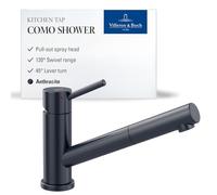 Villeroy & Boch 925200 Como Shower Kitchen Sink tap, Anthracite