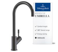 Villeroy and Boch Kitchen Mixer Tap Umbrella 180x275x50mm Anthracite