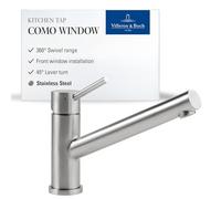 Villeroy & Boch 925700LC Como Window Kitchen Sink tap, Solid Stainless Steel, Vorfenster