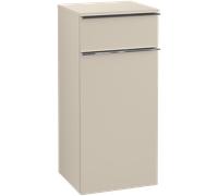 Villeroy & Boch Venticello - Side cabinet with 1 door & 1 pull-out compartment & hinges left 404x866x372mm soft grey/soft grey