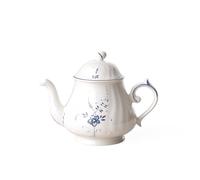 Villeroy & Boch Old Luxembourg Teapot, 1.1 Litre, Premium Porcelain, White/Blue