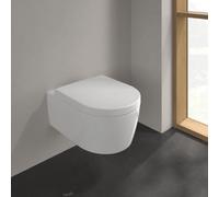 Villeroy-Boch Villeroy & Boch Avento Combi-Pack Wall-Hung Rimless Toilet 5656Hr01, White Alpin, Softclose Seat