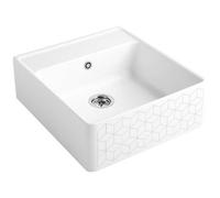 Villeroy-Boch Villeroy & Boch Butler 60 1-Bowl Ceramic Kitchen Sink - 595 X 630 X 220 mm, Decor White Mosaique