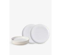 like. by Villeroy & Boch - Crafted Cotton, 4-Piece Dinner Set, Premium Porcelain, Dishwasher-Safe, Microwave-Safe, Plate, Dinner Plate, Ceramic Crockery, Crockery Set, Tableware, Set