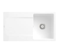 Villeroy-Boch Villeroy & Boch Siluet 50 Flat Titanceram 1-Bowl Ceramic Kitchen Sink, 880 X 490 X 220 mm, Ceramicplus, No Waste Included