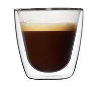 Villeroy & Boch Vivo CY0303 80 ml Double Walled Small Glasses - Set of 2, Borosilicate Glass, Heat Proof, Lightweight, Dishwasher Safe, Mouth Blown, Practical, Classic, Espresso