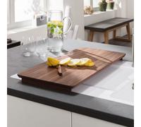 Villeroy & Boch Walnut Universal Chopping Board, Pre-Oiled Walnut Wood, Non-Slip Base, 375 X 389 X 20 mm