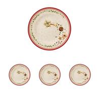 Villeroy & Boch - Winter Bakery Delight Breakfast/Dessert Plate 21.5 cm, Dishwasher Safe, Microwave Safe, Christmas Decoration, Winter Plate, Premium Porcelain (Pack of 4)