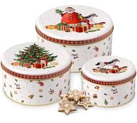 Villeroy & Boch - Winter Collage accessories biscuit jar set, multicoloured, 19.7 x 9.4 cm, 3 pieces, biscuit tin, cookie jar