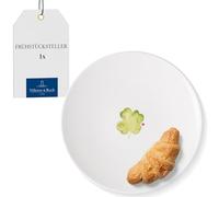 Villeroy & Boch - with Love Breakfast Plate Good Luck 21 x 21 x 2.5 cm, Premium Porcelain, Gift, Small Plate, Cake Plate, Salad Plate, Dessert Plate, Dishwasher- and Microwave-Safe