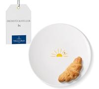 Villeroy & Boch - with Love Breakfast Plate Hello Sunshine 21 x 21 x 2.5 cm, Premium Porcelain, Gift, Small Plate, Cake Plate, Salad Plate, Dessert Plate, Dishwasher- and Microwave-Safe