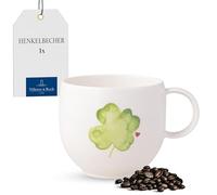 Villeroy & Boch - with Love Mug Good Luck 12.5 x 9.5 x 8.5 cm, Premium Porcelain, Gift, Coffee Cup, Mug, Cup for Coffee and Tea, 290 ml, Dishwasher- and Microwave-Safe