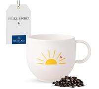Villeroy & Boch - with Love Mug Hello Sunshine 12.5 x 9.5 x 8.5cm, Premium Porcelain, Gift, Coffee Cup, Mug, Cup for Coffee and Tea, 290 ml, Dishwasher- and Microwave-Safe