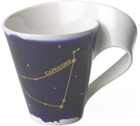 Villeroy & Boch - NewWave Stars Mug with Handle, Beautifully Shaped Cup with Capricorn Design, Premium Porcelain, Dishwasher Safe, Gold, 300 ml