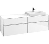 Villeroy en Boch Double Vanity Unit Collaro Wall-mounted 1600x500x548mm Glossy White C02300DH