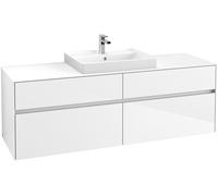 Villeroy en Boch Double Vanity Unit Collaro Wall-mounted 1600x500x548mm Glossy White C02500DH