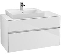 Villeroy en Boch Vanity Unit Collaro Wall-mounted 1000x500x548mm Glossy White C01700DH